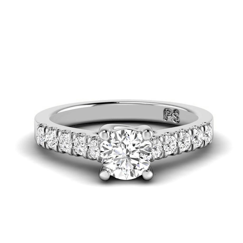 0.75-3.25 CT Round Cut Lab Grown Diamonds - Engagement Ring