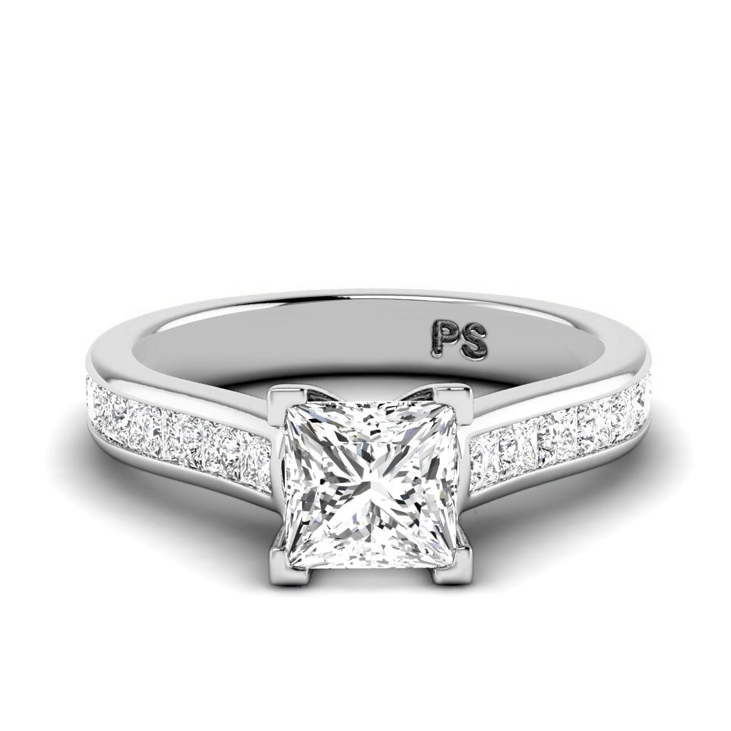 1.15 - 2.30 CT Princess Cut Natural Diamonds - Engagement Ring - Primestyle.com