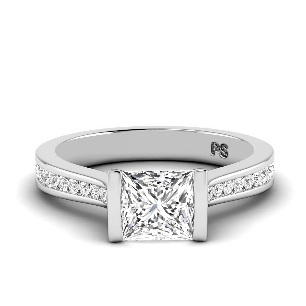 0.65-1.80 CT Round & Princess Cut Diamonds - Engagement Ring