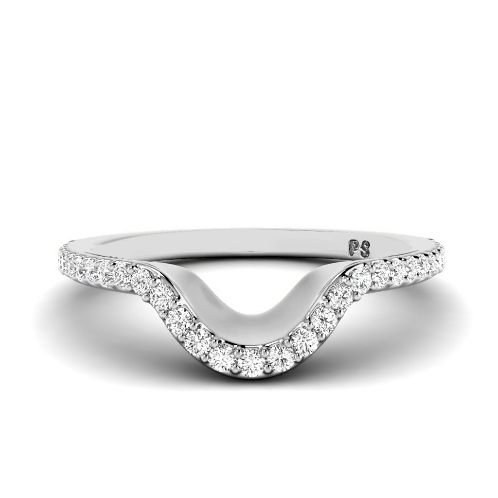 0.35 CT Round Cut Lab Grown Diamonds - Wedding Band - Primestyle.com