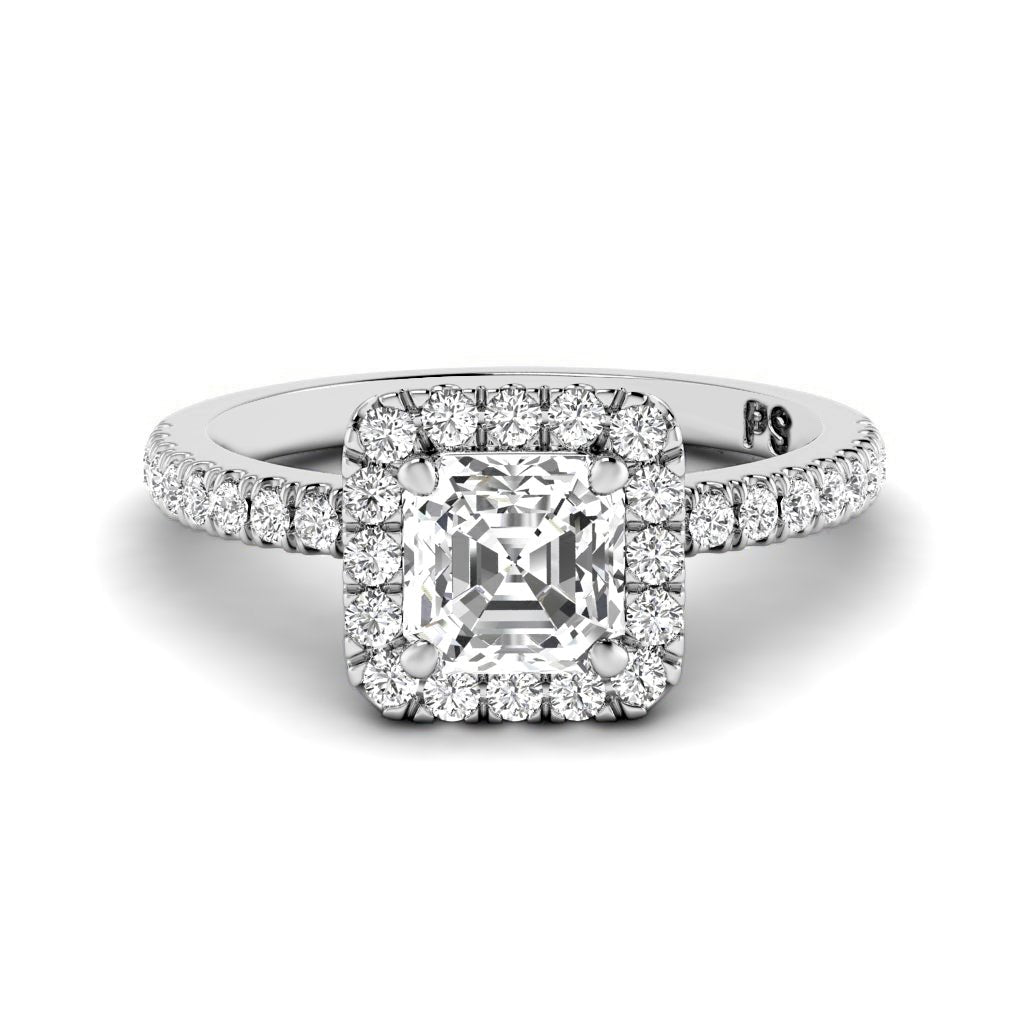 0.95-6.45 CT Ascher & Round Cut Lab Grown Diamonds - Engagement Ring