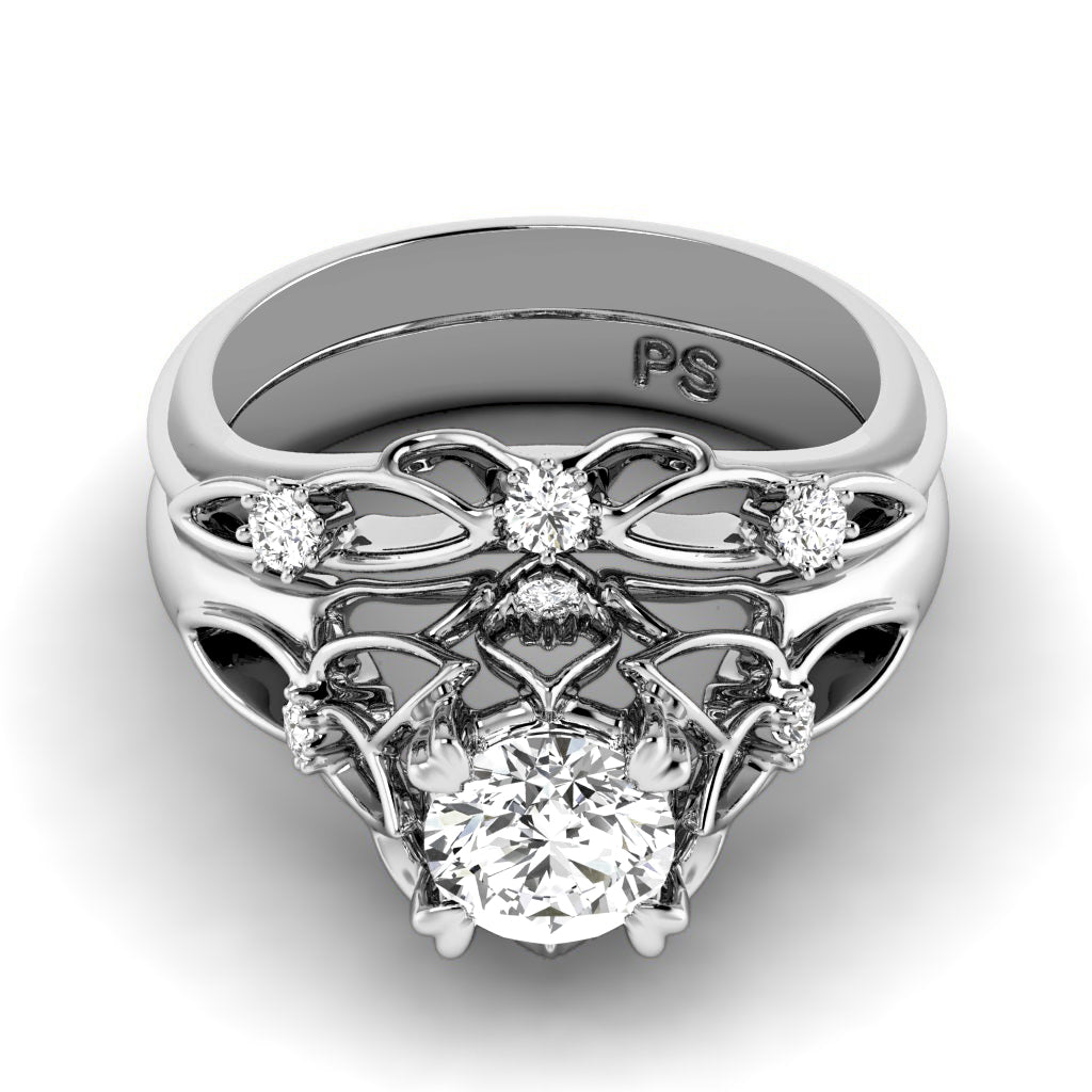 0.70-6.20 CT Round Cut Diamonds - Bridal Set