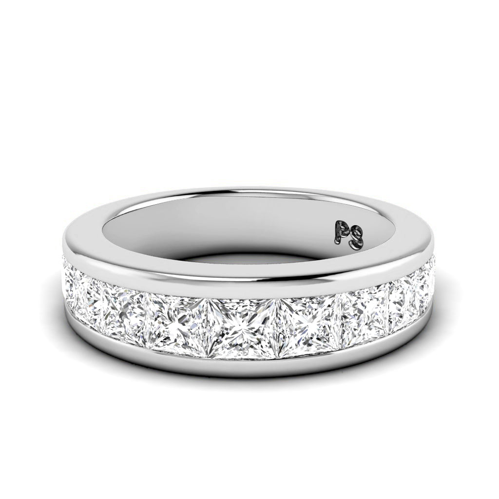 2.60 CT Princess Cut Natural Diamonds - Wedding Band