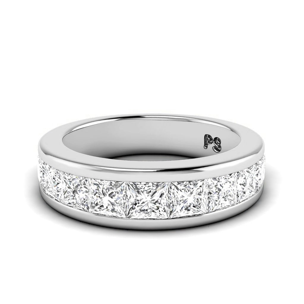 2.60 CT Princess Cut Natural Diamonds - Wedding Band