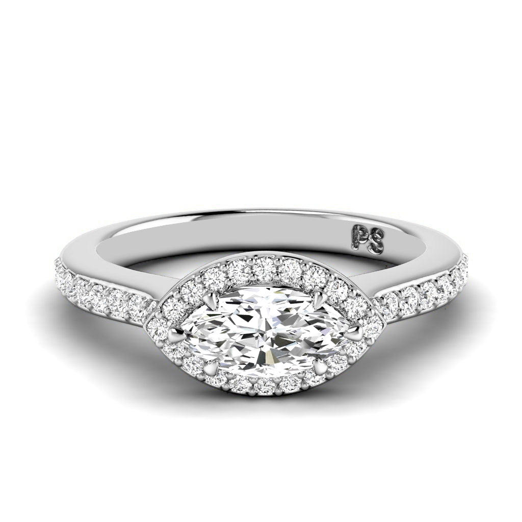 0.65-1.80 CT Round &amp; Marquise Cut Diamonds - Engagement Ring