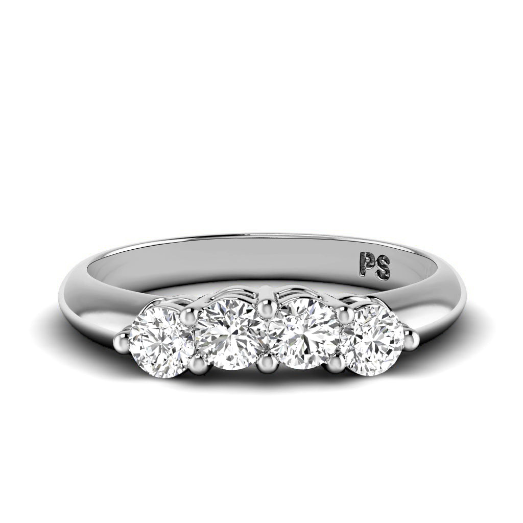 0.60 CT Round Cut Lab Grown Diamonds - Wedding Band