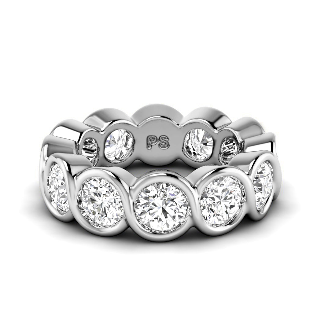 1.50-5.00 CT Round Cut Natural Diamonds - Eternity Rings