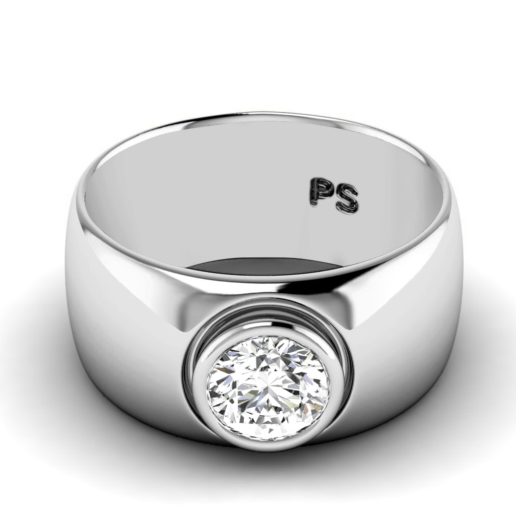 0.70 CT Round Cut Natural Diamonds - Mens Wedding Bands