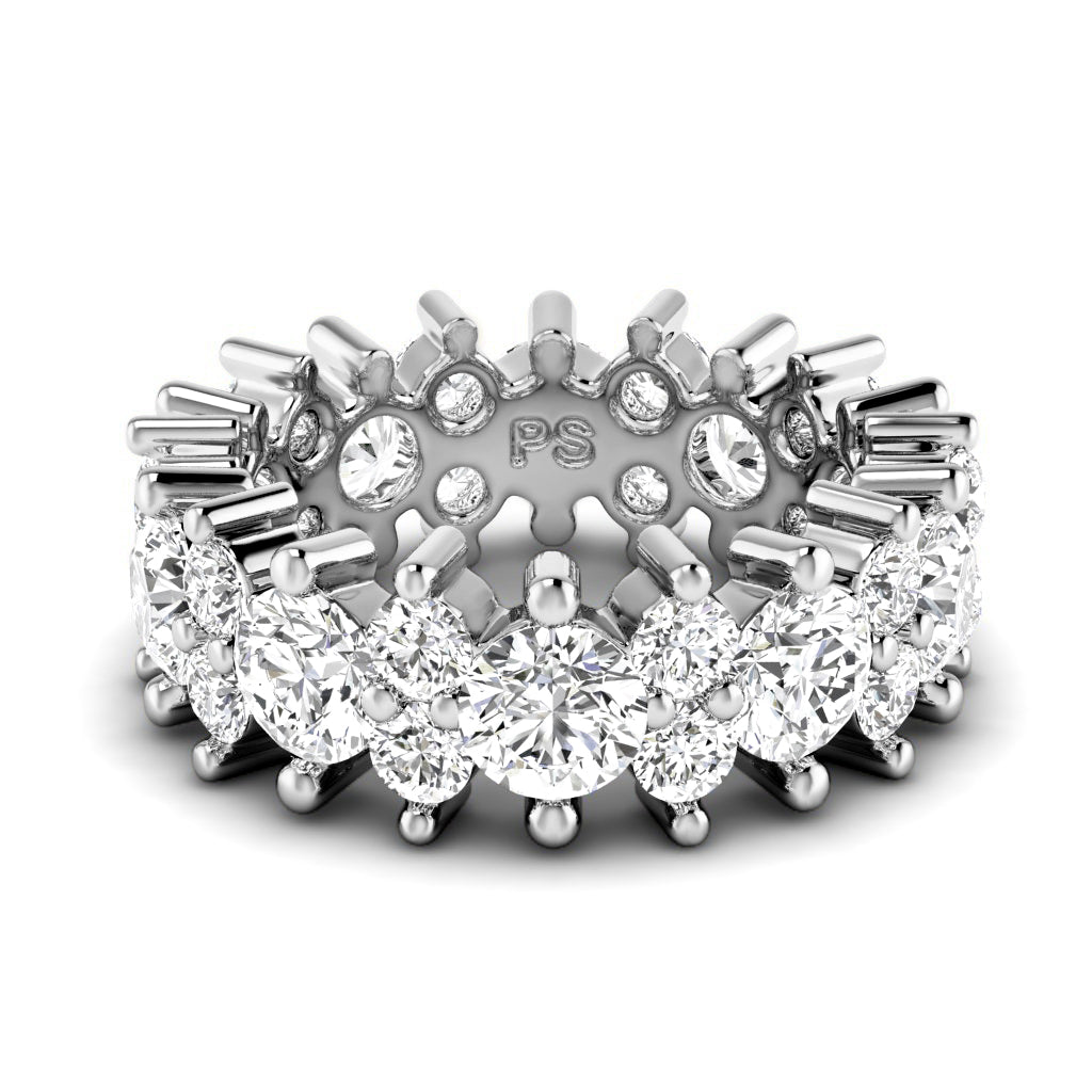 2.00-6.00 CT Round Cut Lab Grown Diamonds - Eternity Ring