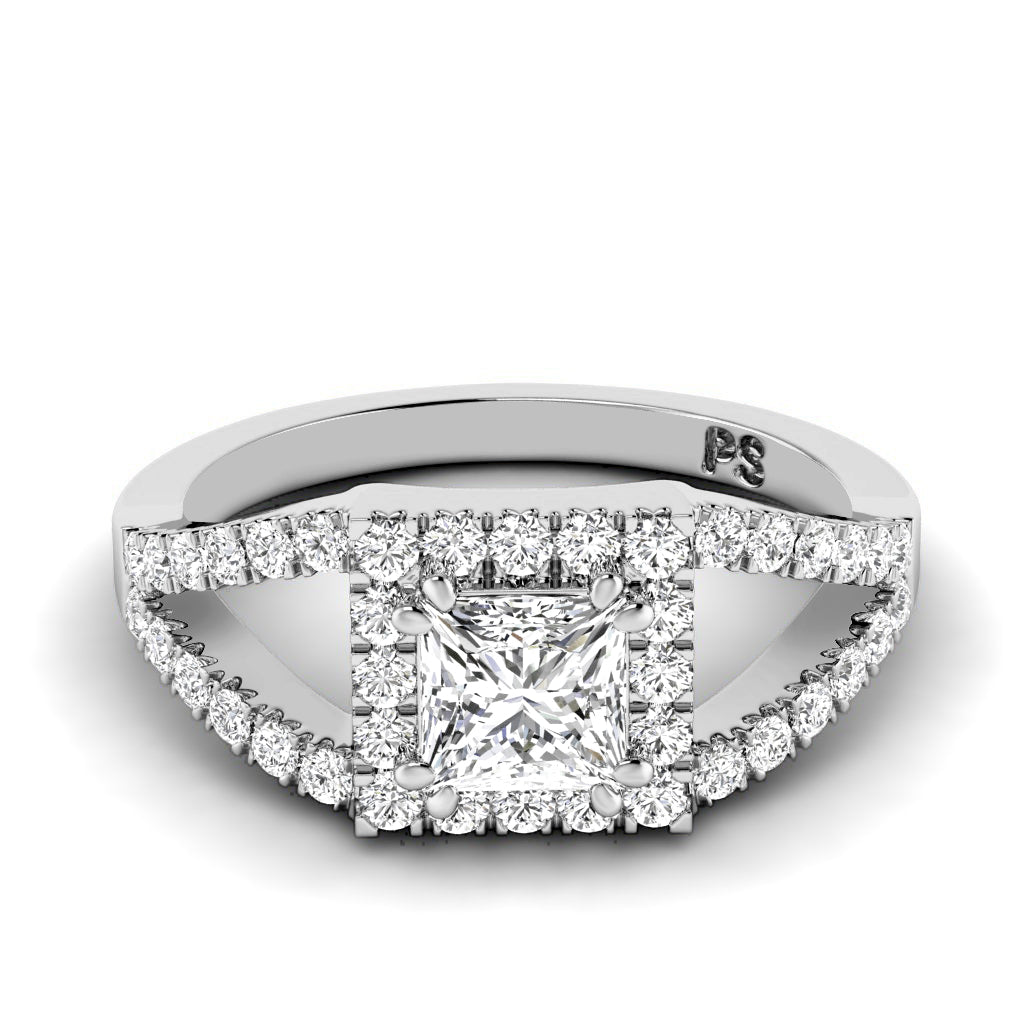 0.95-3.45 CT Round & Princess Cut Lab Grown Diamonds - Engagement Ring