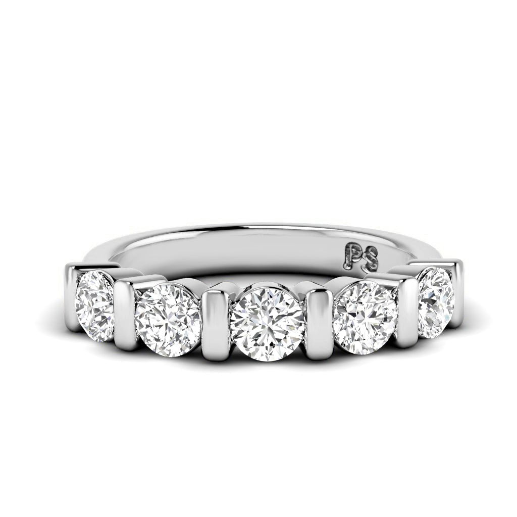 0.80 CT Round Cut Natural Diamonds - Wedding Band - Primestyle.com
