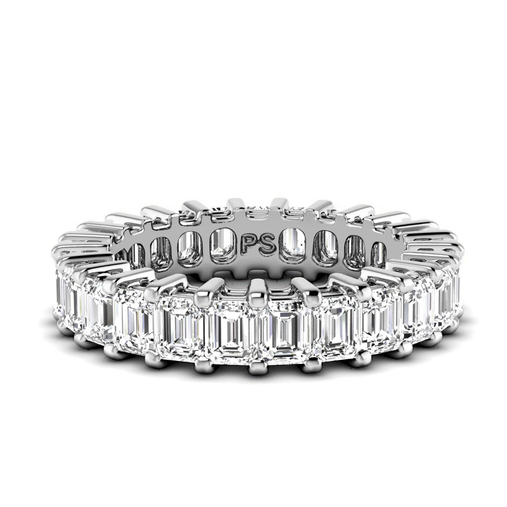 3.00-6.00 CT Emerald Cut Lab Grown Diamonds - Eternity Ring
