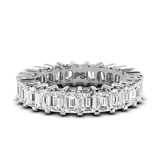 3.00-6.00 CT Emerald Cut Lab Grown Diamonds - Eternity Ring