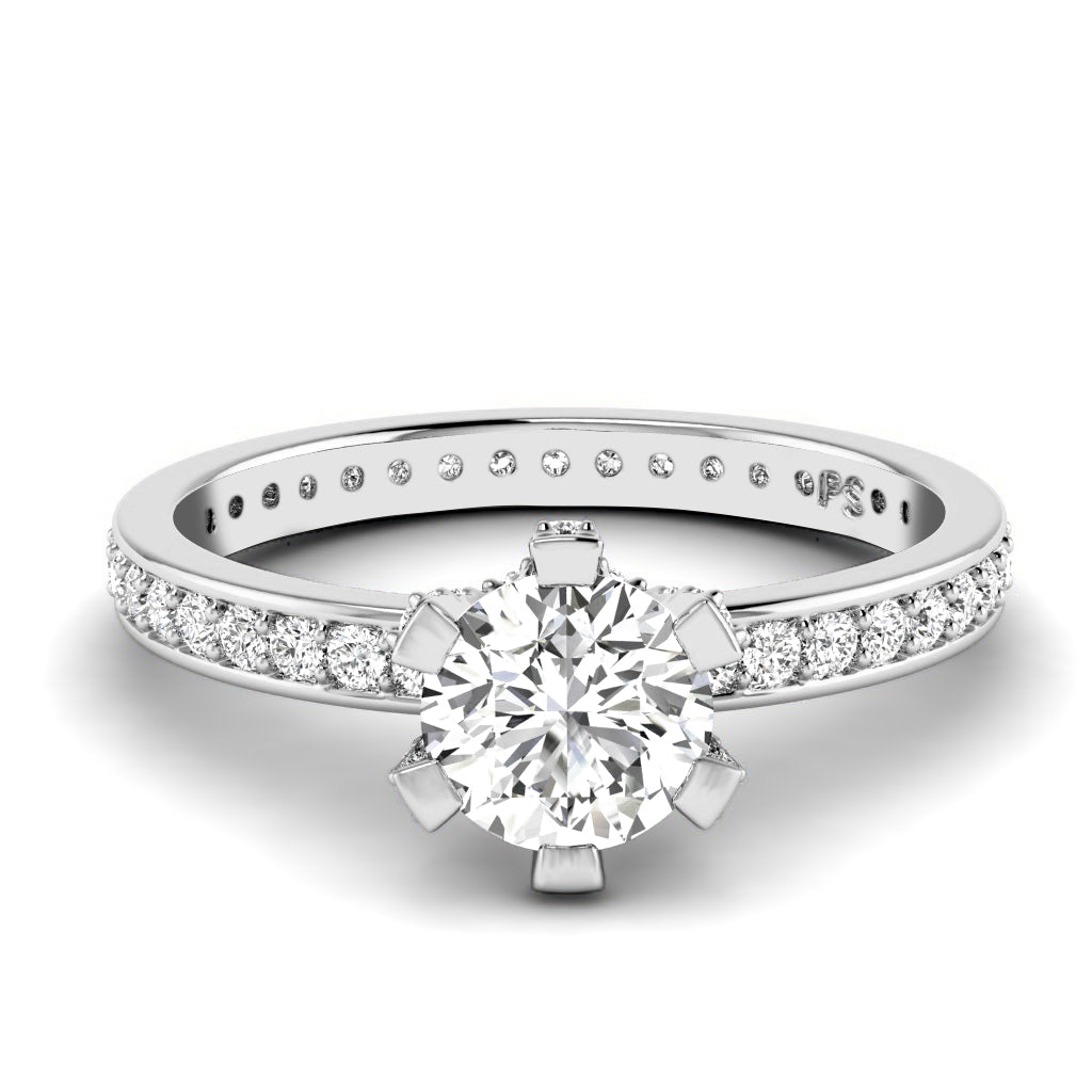 1.05-6.55 CT Round Cut Lab Grown Diamonds - Engagement Ring