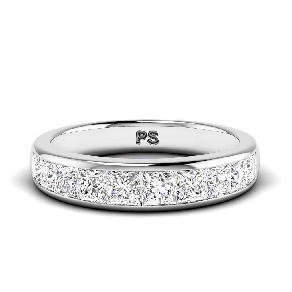 1.65 CT Princess Cut Natural Diamonds - Wedding Band