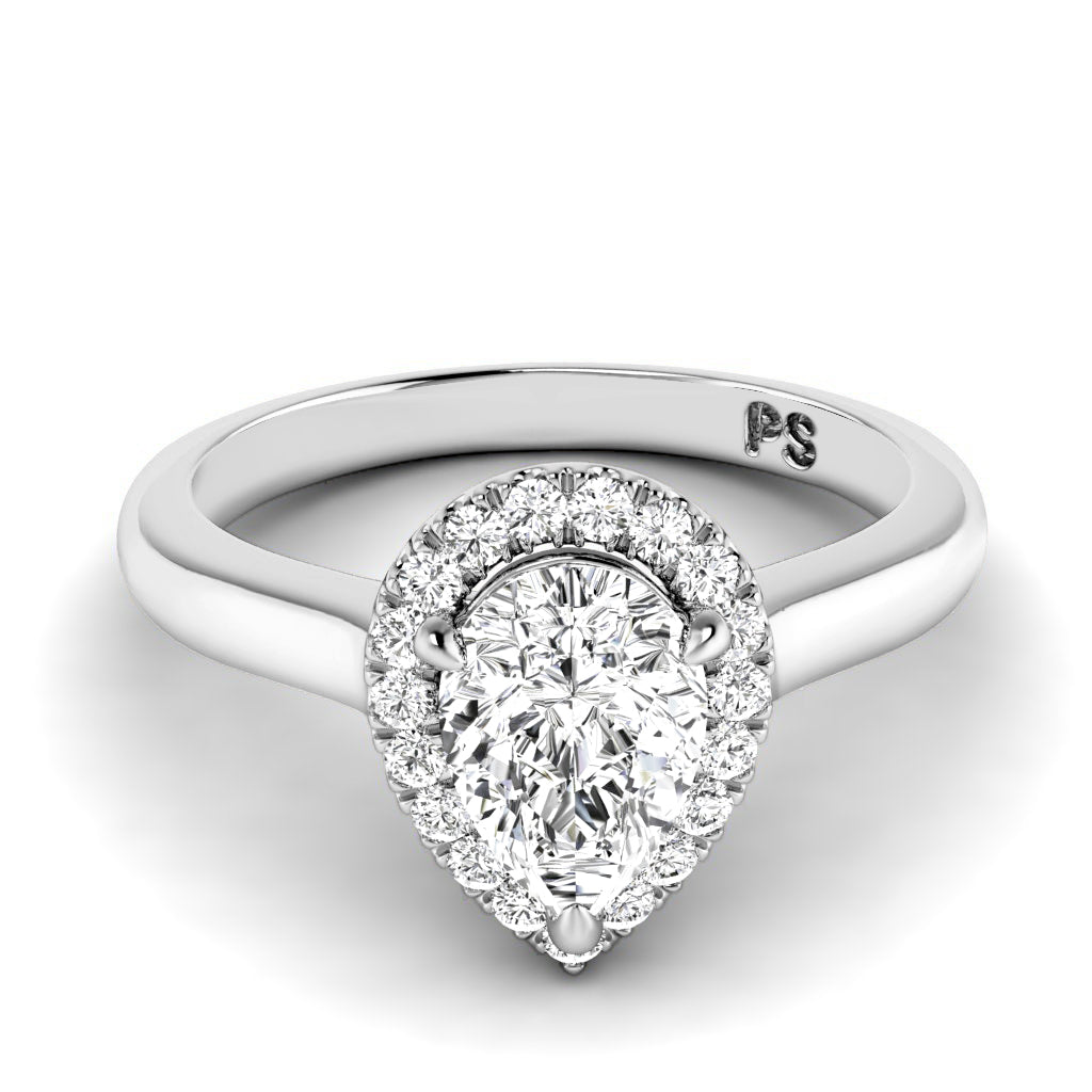 0.55-1.70 CT Round &amp; Pear Cut Diamonds - Engagement Ring