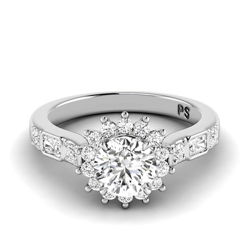 1.07-3.57 CT Round & Radiant Cut Lab Grown Diamonds - Engagement Ring