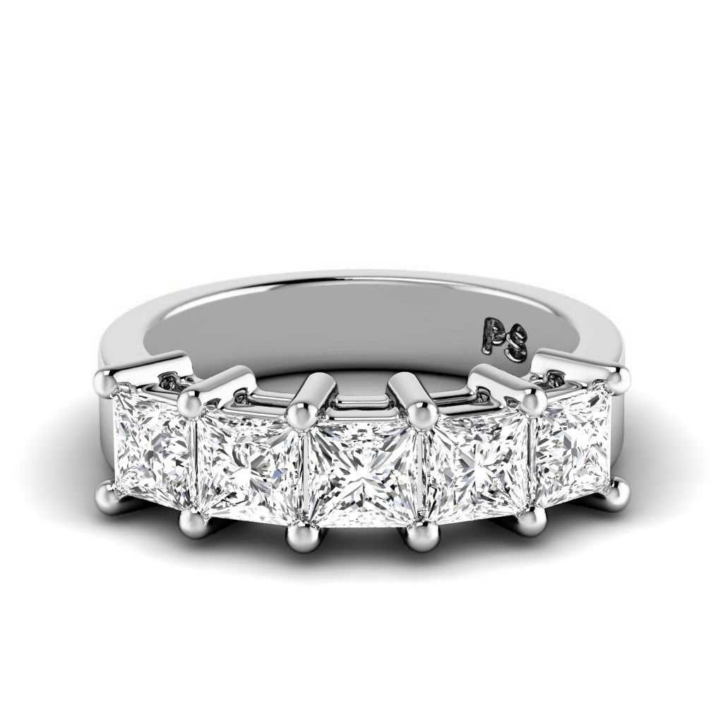 1.70 CT Princess Cut Natural Diamonds - Wedding Band - Primestyle.com