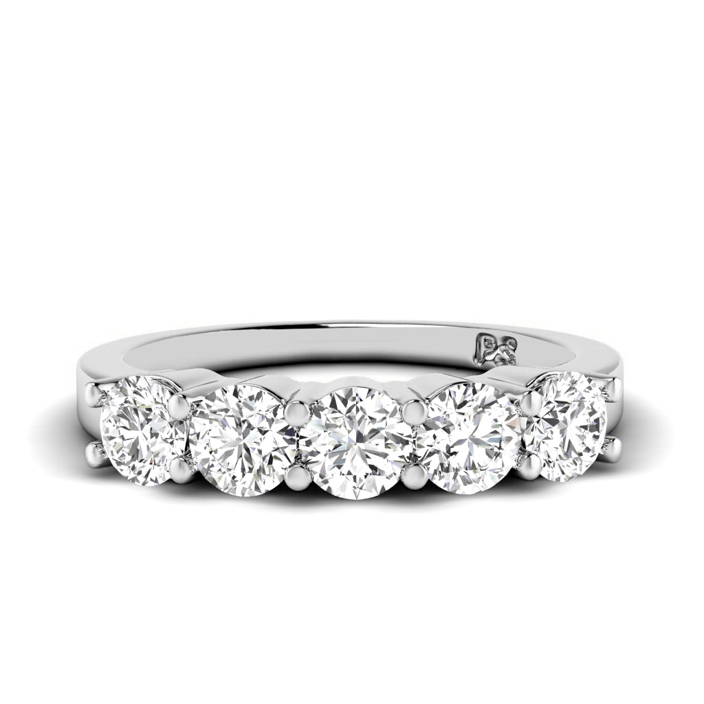 0.80 CT Round Cut Lab Grown Diamonds - Wedding Band