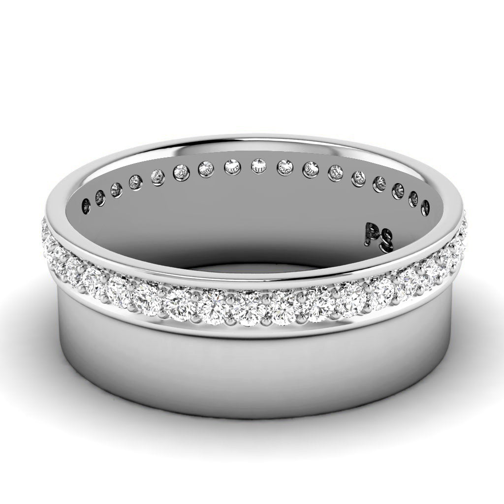 0.75 CT Round Cut Natural Diamonds - Wedding Band
