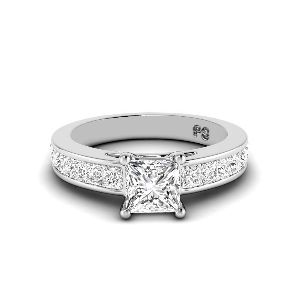 1.60-2.75 CT Princess Cut Natural Diamonds - Engagement Ring