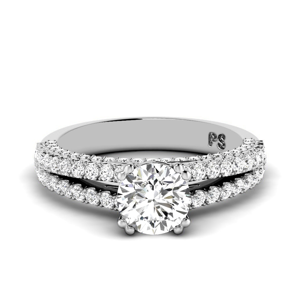 1.05-2.20 CT Round Cut Diamonds - Engagement Ring