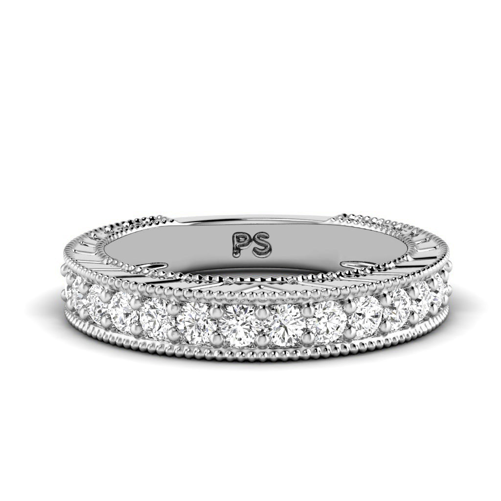 0.60 CT Round Cut Natural Diamonds - Wedding Band