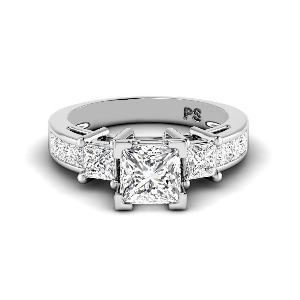 1.20 - 2.35 CT Princess Cut Natural Diamonds - Engagement Ring - Primestyle.com