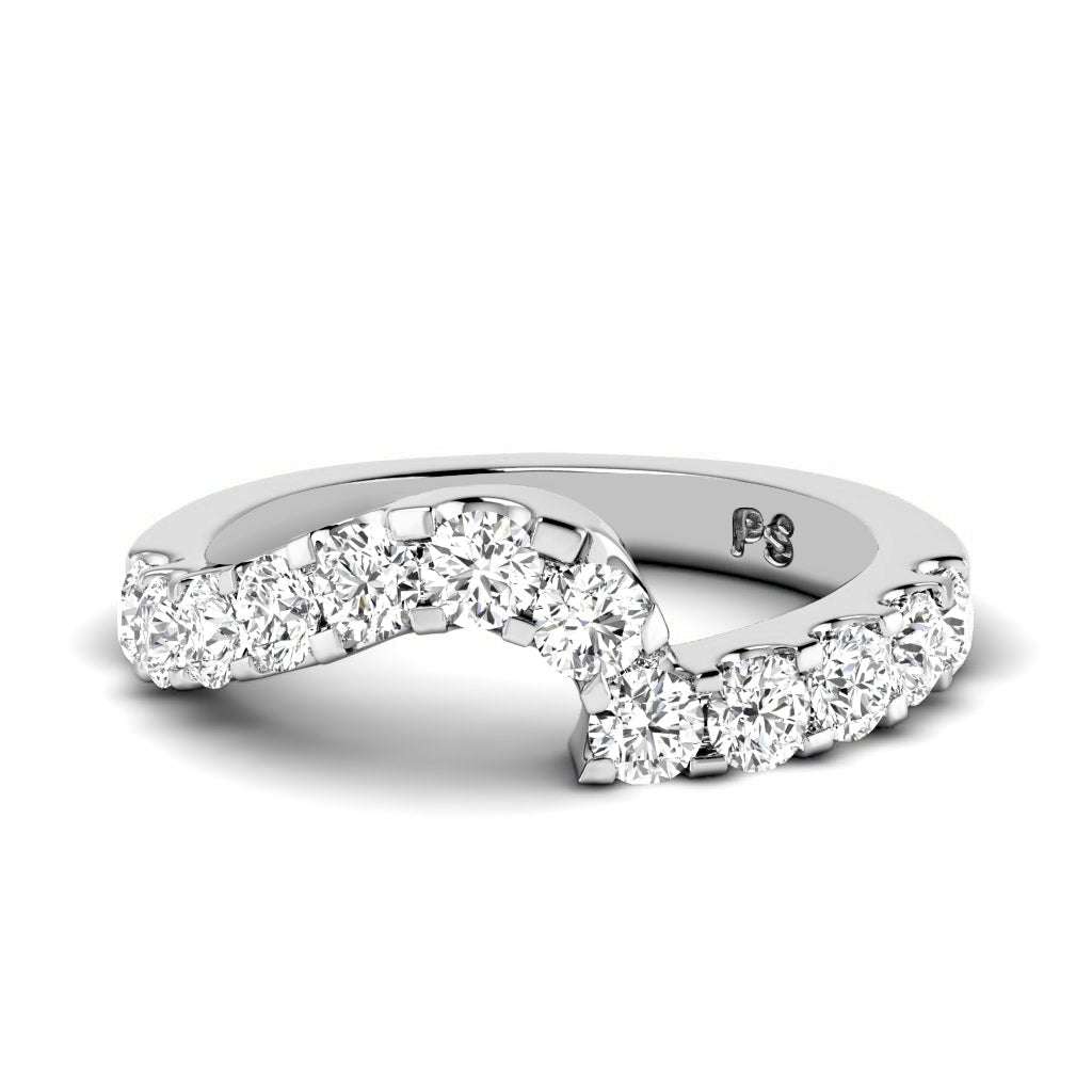 1.10 CT Round Cut Natural Diamonds - Wedding Band - Primestyle.com