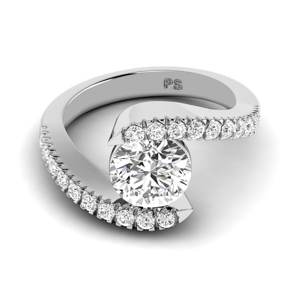 0.80-6.30 CT Round Cut Diamonds - Engagement Ring