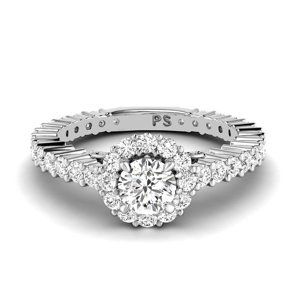 1.35-6.85 CT Round Cut Diamonds - Engagement Ring