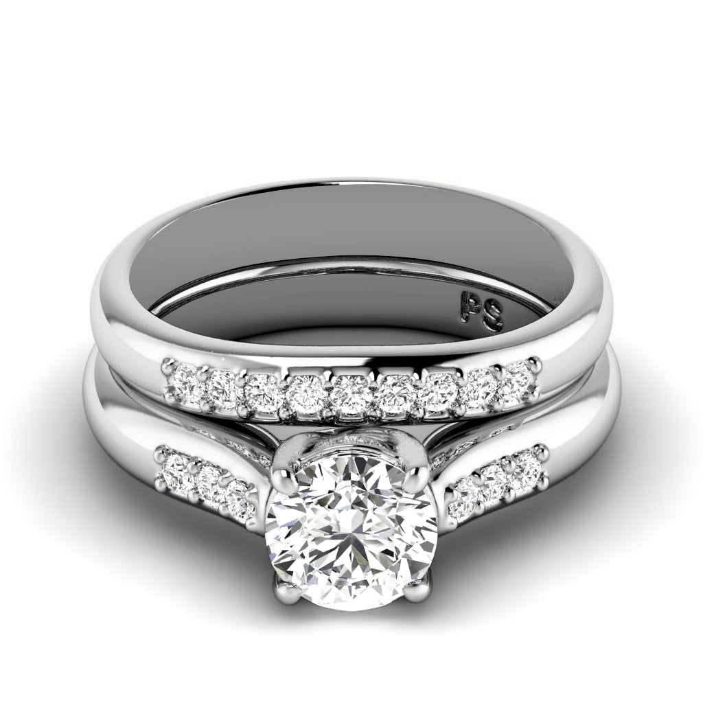 0.60-1.75 CT Round Cut Diamonds - Bridal Set