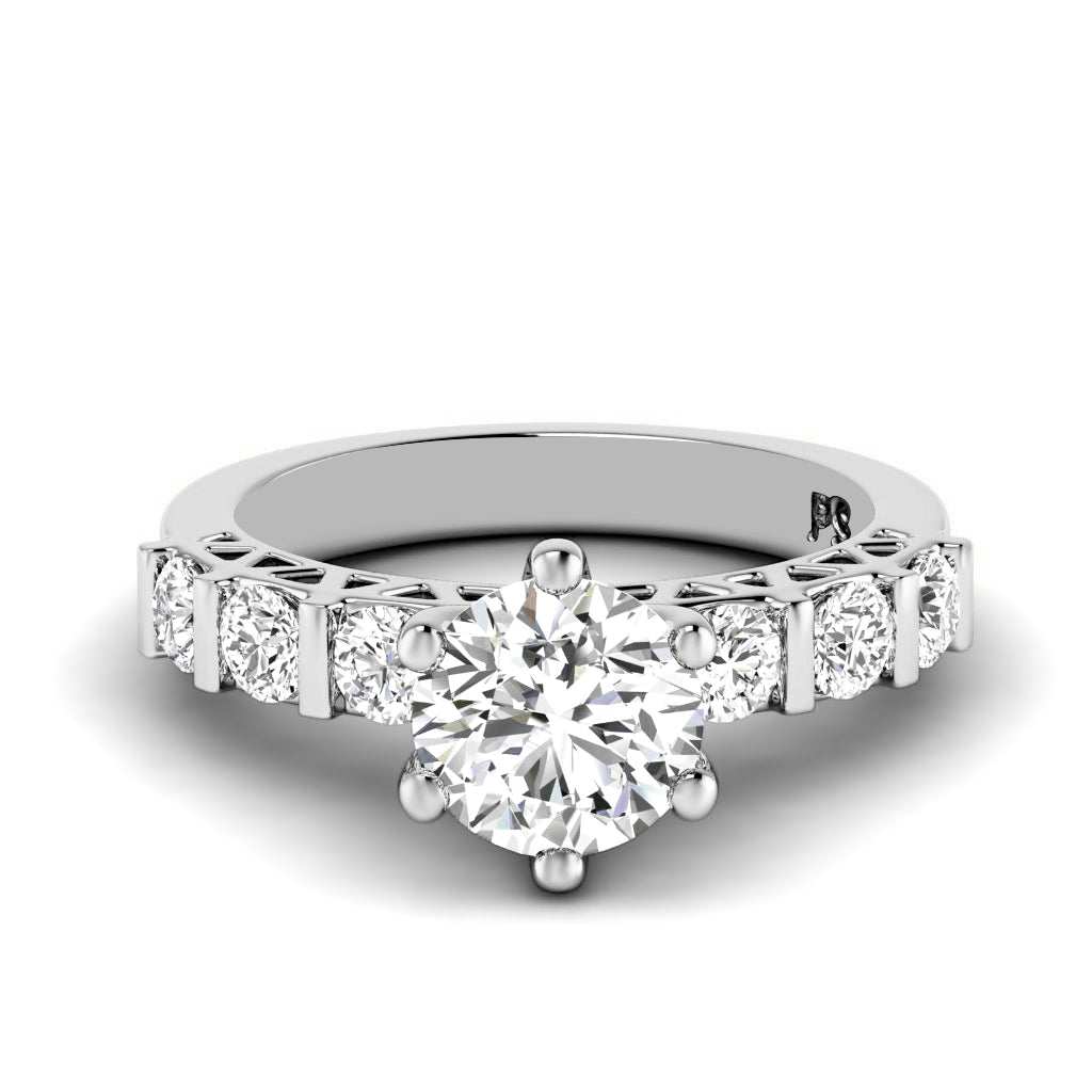 0.95-2.10 CT Round Cut Natural Diamonds - Engagement Ring