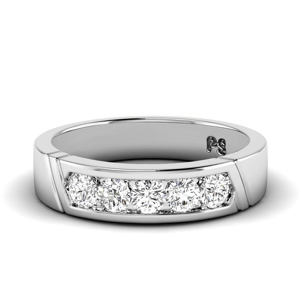 0.35 CT Round Cut Lab Grown Diamonds - Wedding Band