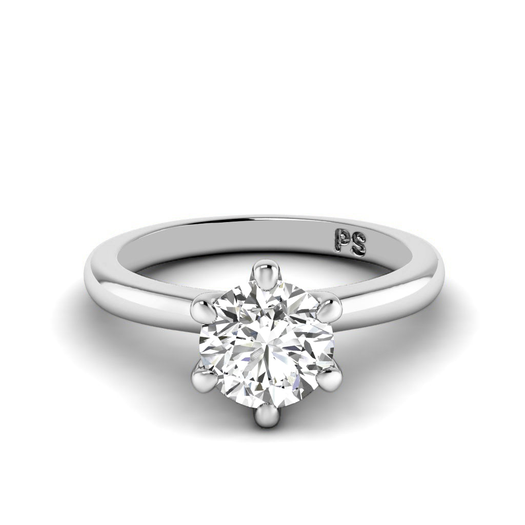 0.35-1.50 CT Round Cut Diamonds - Solitaire Ring