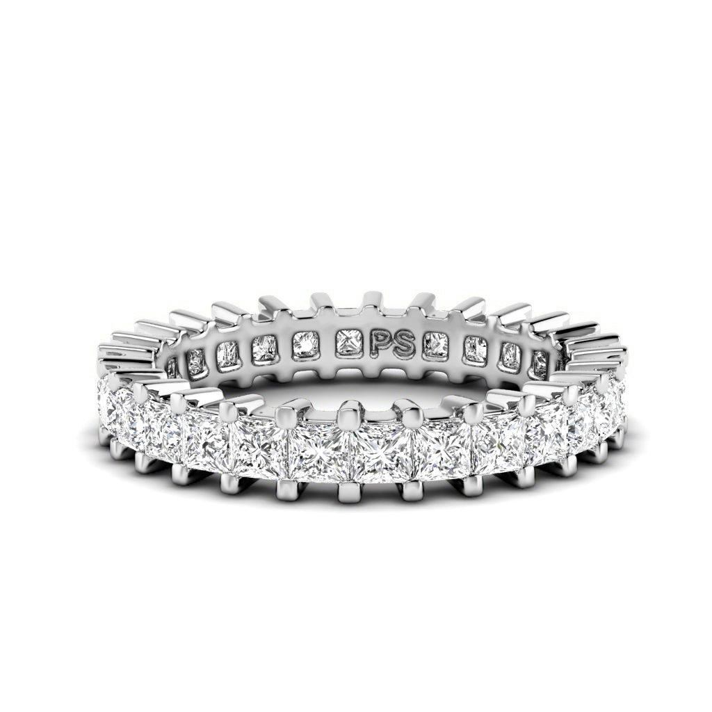 1.90 CT Princess Cut Lab Grown Diamonds - Eternity Ring