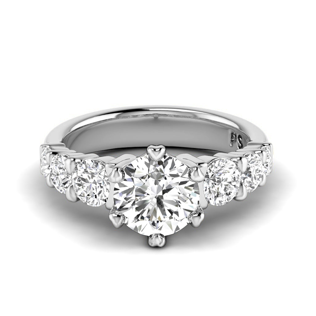 1.55-4.05 CT Round Cut Lab Grown Diamonds - Engagement Ring
