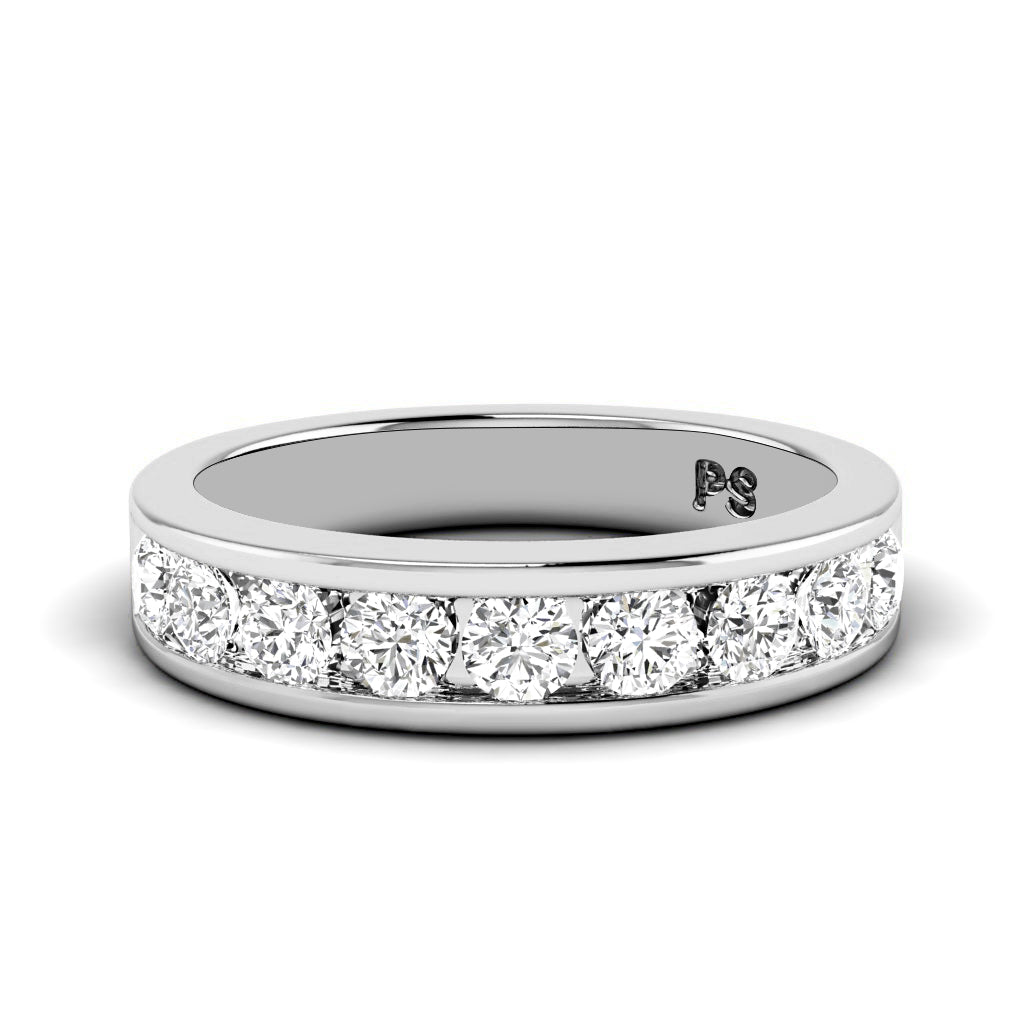 0.80 CT Round Cut Lab Grown Diamonds - Wedding Band