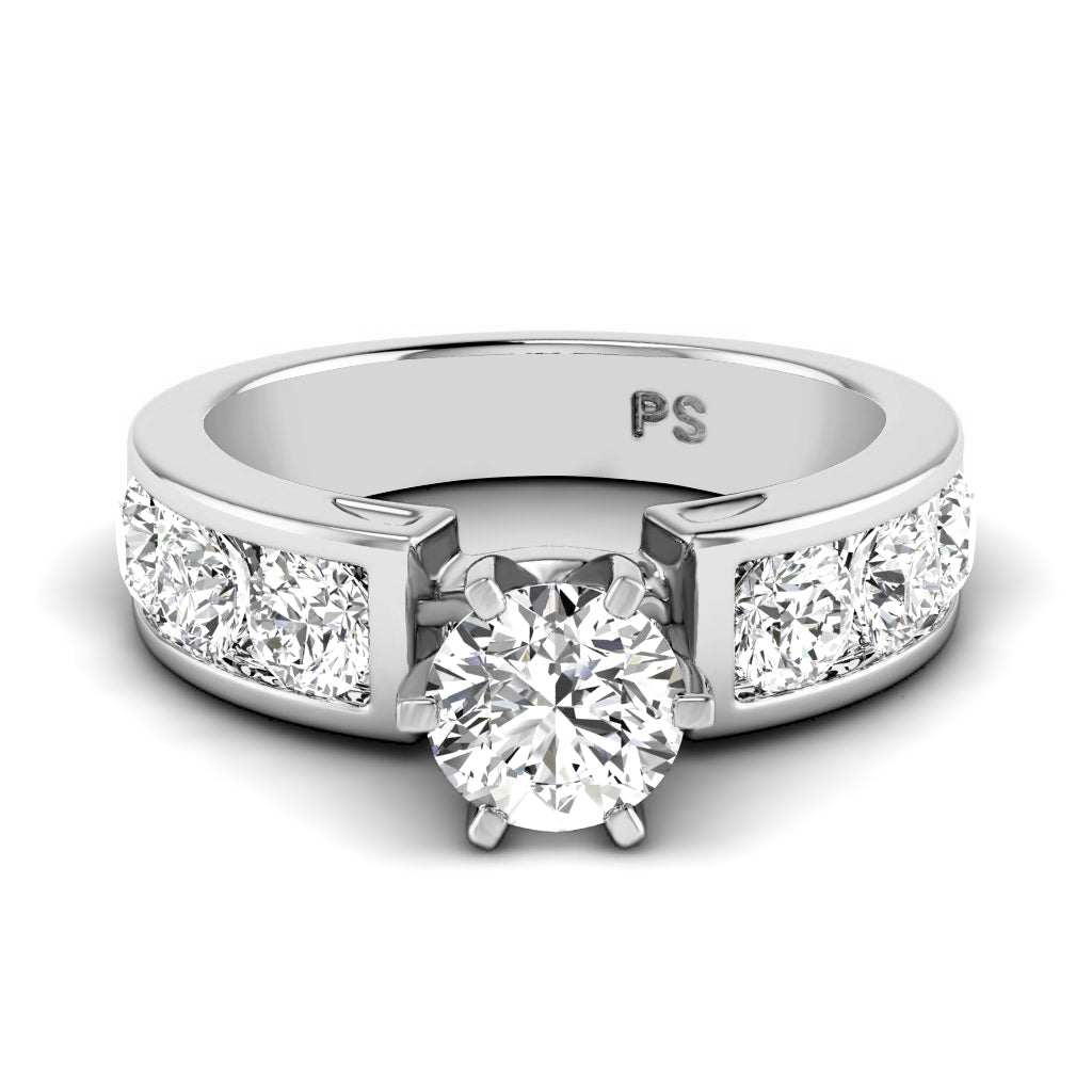 2.00 - 7.50 CT Round Cut Diamonds - Engagement Ring - Primestyle.com