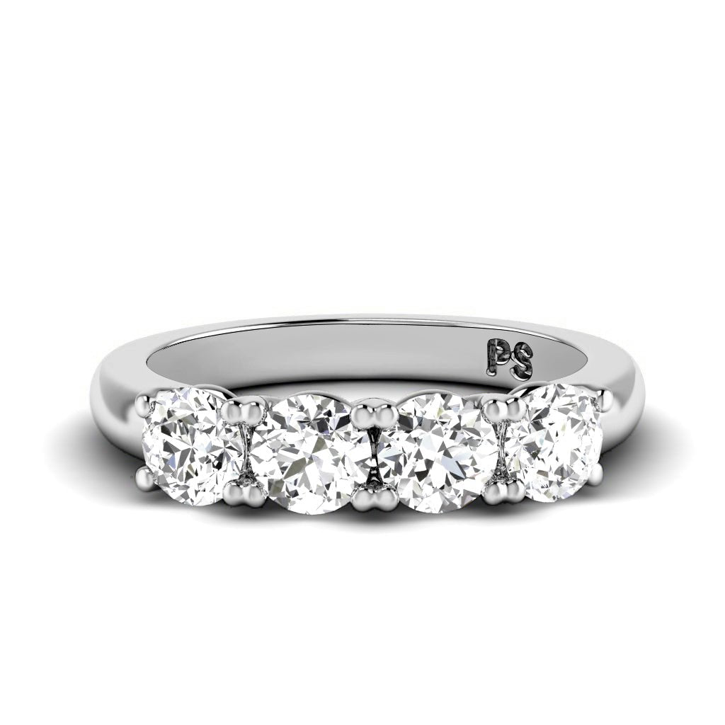0.85 CT Round Cut Natural Diamonds - Wedding Band - Primestyle.com