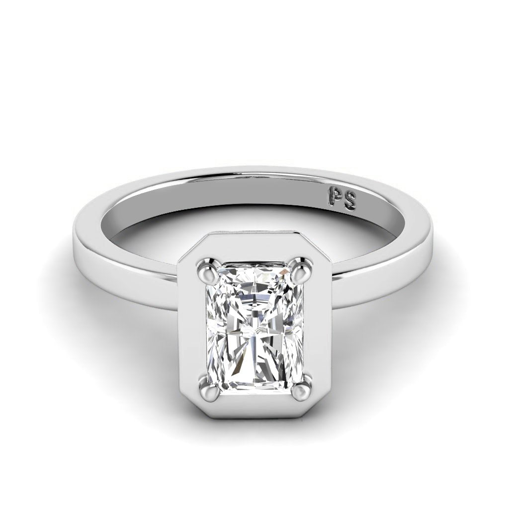 0.35-1.50 CT Radiant Cut Natural Diamonds - Solitaire Rings