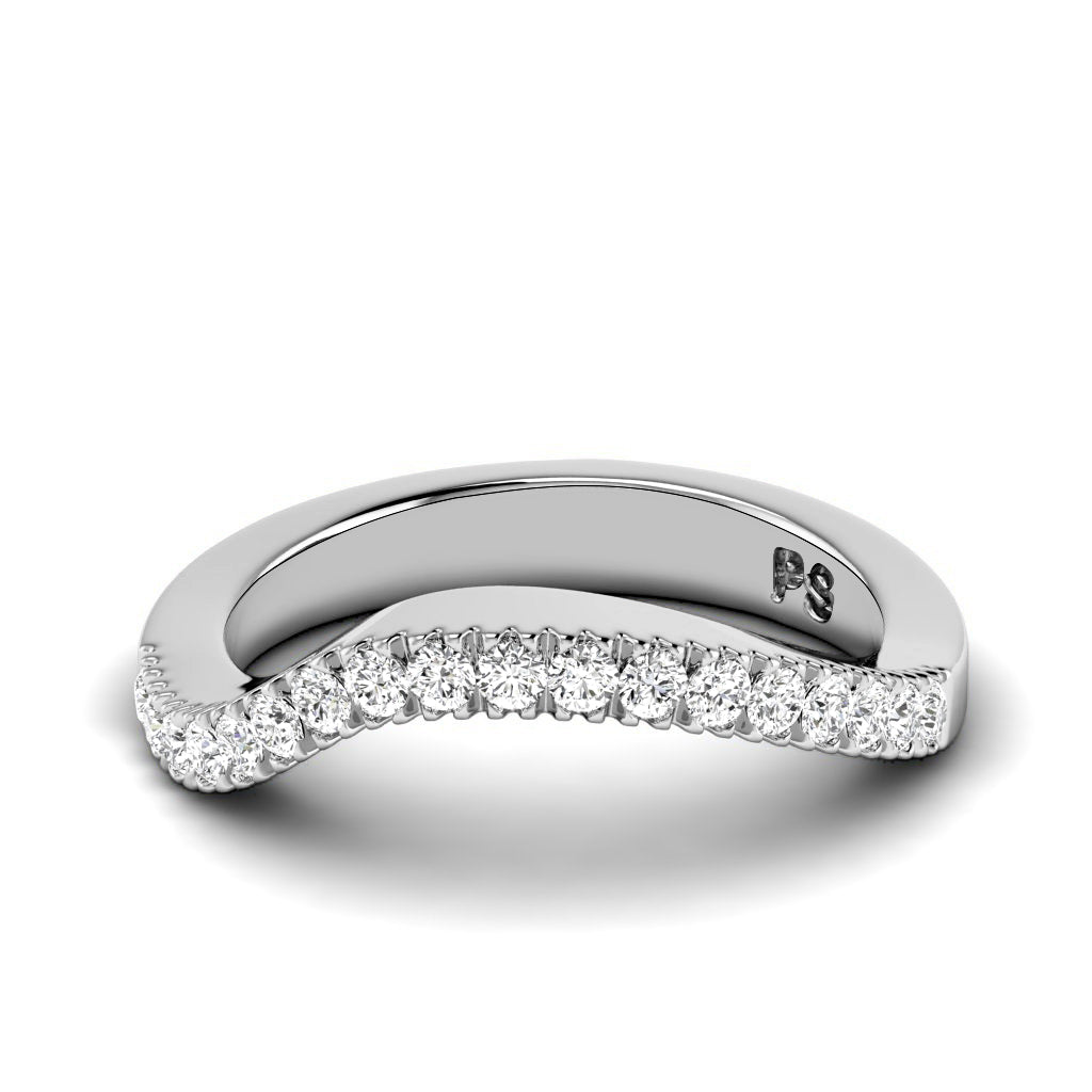 0.30 CT Round Cut Lab Grown Diamonds - Wedding Band