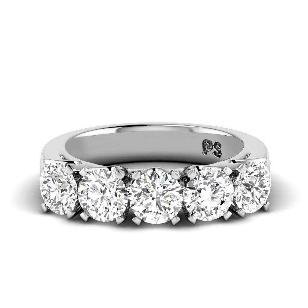 1.50 CT Round Cut Natural Diamonds - Wedding Band
