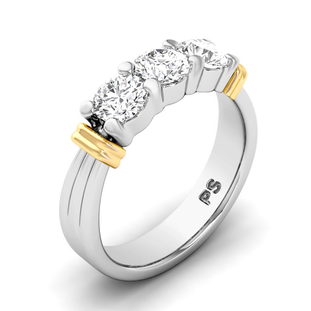 0.70 CT Round Cut Natural Diamonds - Wedding Band