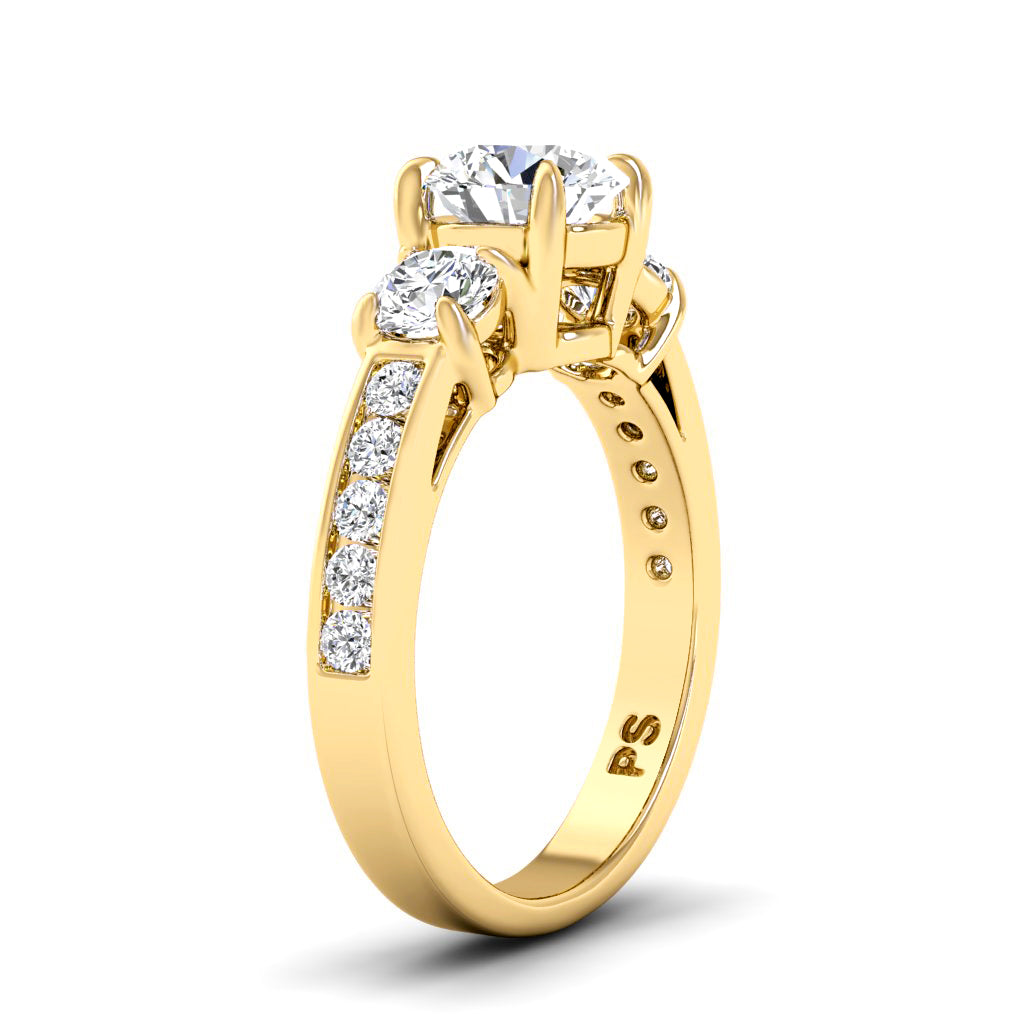 1.10-2.25 CT Round Cut Diamonds - Engagement Ring