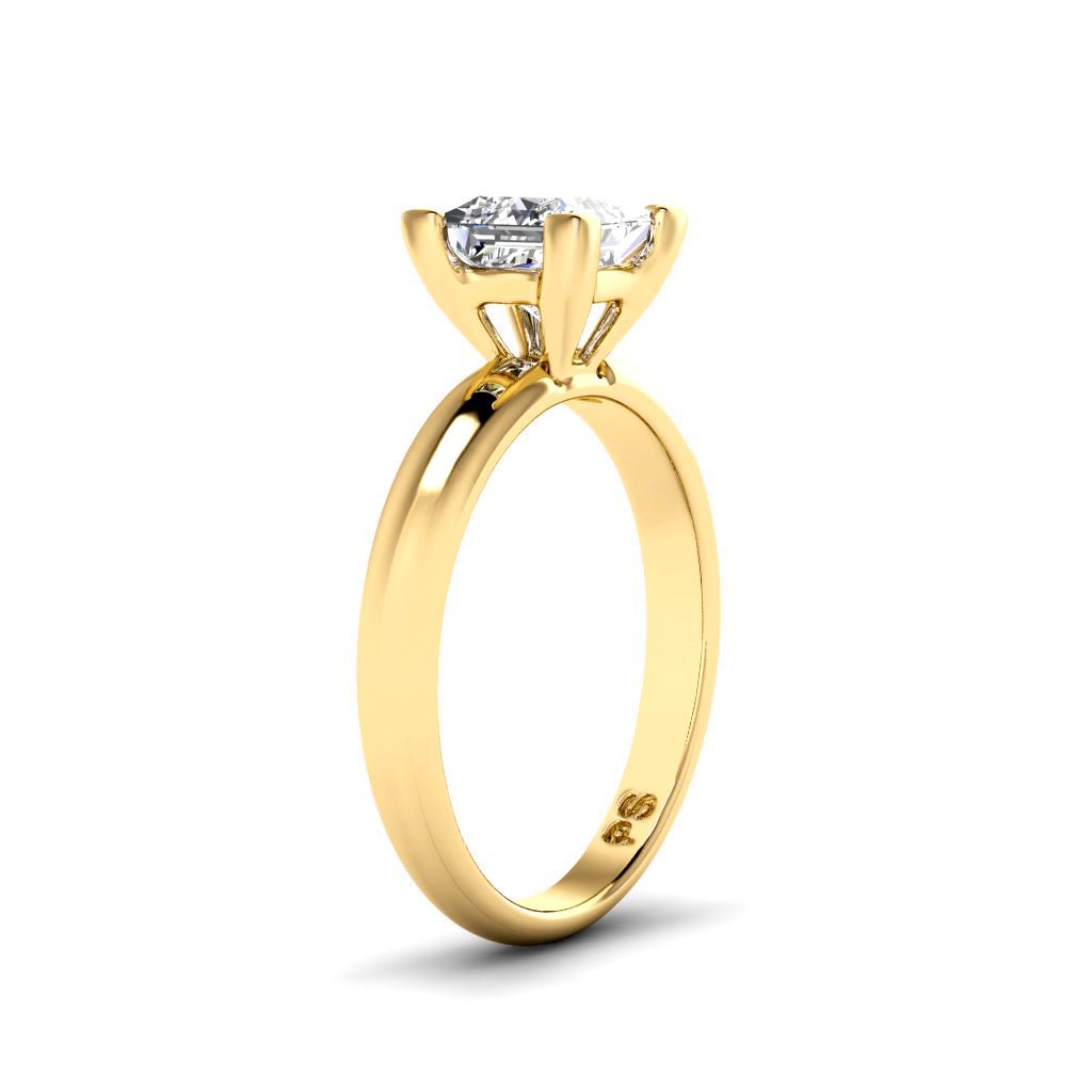 0.50 - 3.00 CT Princess Cut Lab Grown Diamonds - Solitaire Ring - Primestyle.com