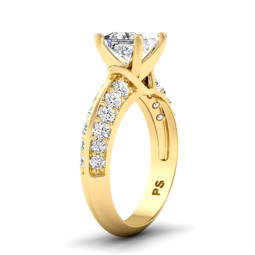 1.00-2.15 CT Round & Princess Cut Diamonds - Engagement Ring