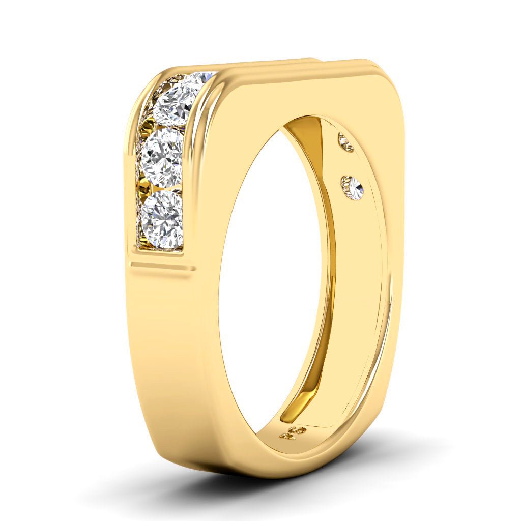 1.50 CT Round Cut Natural Diamonds - Mens Wedding Bands - Primestyle.com