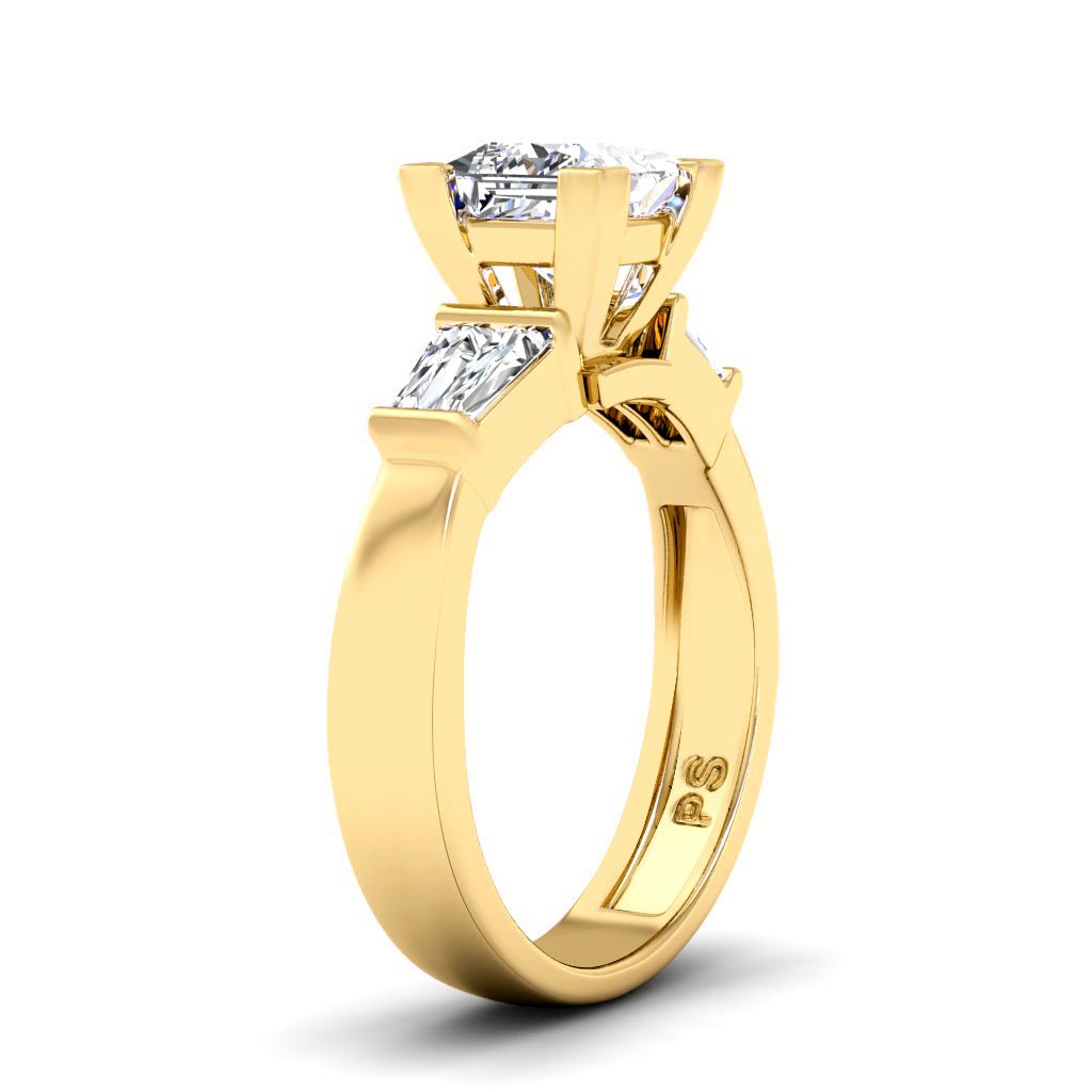 0.90-6.40 CT Princess & Taper Cut Lab Grown Diamonds - Engagement Ring
