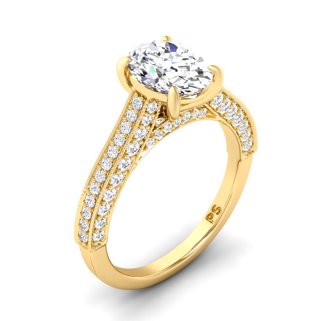 1.15-6.65 CT Oval & Round Cut Diamonds - Engagement Ring